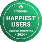 Crozdesk happiest users award 2024