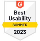 g2 best usability summer 2023 award