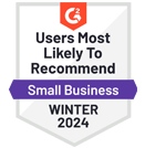 g2 most recommnended small businesses wnter award 2024