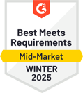 Best meet requirements mid market 2025 g2 award - best home care software