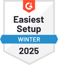 Easiest Set Up g2 award 2025 - CareSmartz360 software