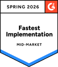 CareSmartz360 homecare agency software - g2 spring award for fastest implementation 2026