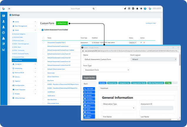 CareSmartz360 Custom Forms