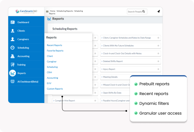 Robust Home Care Reporting Software - CareSmartz360